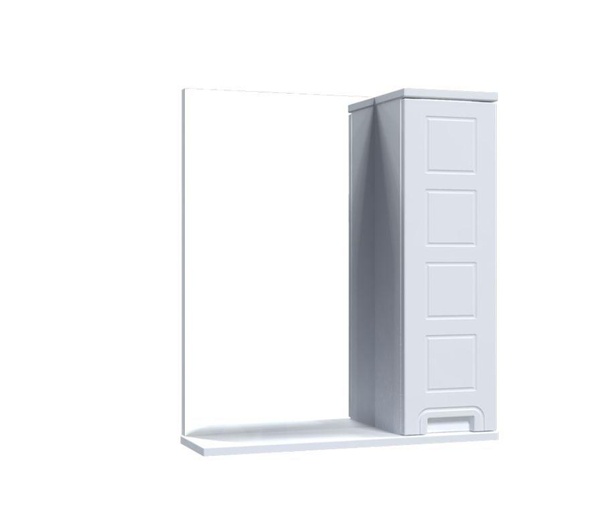 Шкафчик подвесной с зеркалом в ванную AQUARIUS SIMFONIYA 60x70x17см с полочкой белый AQ-U1112370330