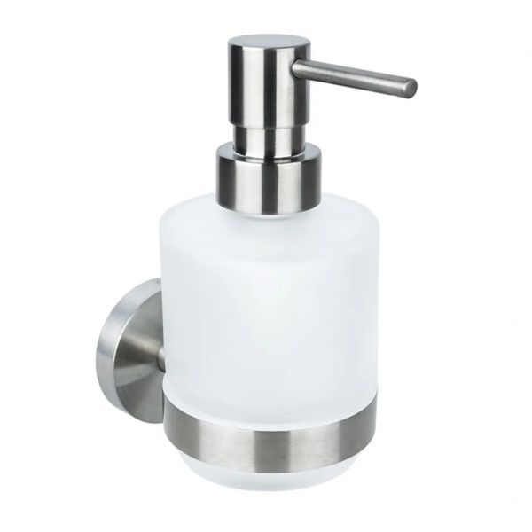 Дозатор для жидкого мыла BEMETA Neo Mini настенный на 200мл округлый стеклянный сатин 104109115