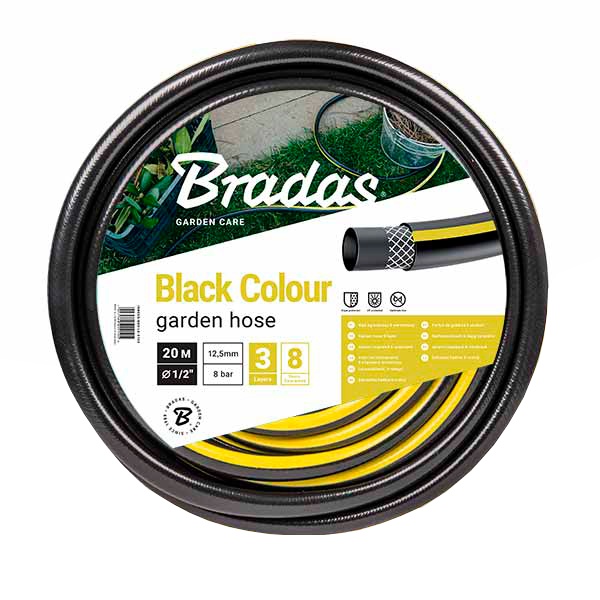 Шланг для полива BRADAS черный WBC1/220 BLACK COLOUR 1/2″ 20м