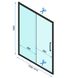 Двері скляні для душової ніші розсувні двосекційні REA RAPID SLIDE 140x195см прозоре скло 6мм профіль чорний REA-K6404 2 з 6