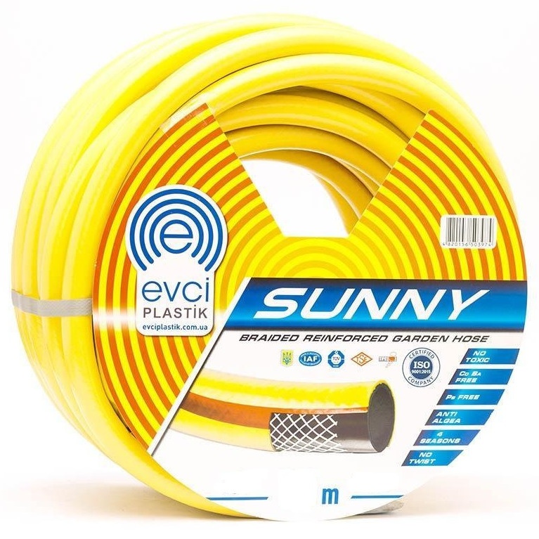 Шланг для поливу EVCI Plastik Sunny ПВХ Ø3/4", трьох шаровий, армований, бухта 30м