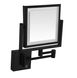 Косметическое зеркало с подсветкой VOLLE 2500.281104 прямоугольное подвесное металлическое черное 1 из 2