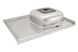 Мийка для кухні із нержавіючої сталі прямокутна накладна KRONER KRP 800x600x160мм мікротекстура 0.6мм із сифоном CV022815 5 з 5