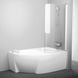 Шторка скляна для ванної розпашна 150x100см RAVAK ROSA CVSK1 R скло прозоре 6мм профіль білий 7QRS0100Y1 3 з 5
