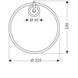 Держатель-кольцо для полотенец HANSGROHE AXOR Starck 40821000 225мм округлый металлический хром 2 из 3