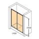 Двері скляні для душової ніші універсальні розсувні двосекційні HUPPE X1 190x140см прозоре скло 6мм профіль хром 140404.069.322 2 з 8