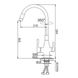 Змішувач для кухні із краном для фільтрованої води FRAP сірий латунь F4396-15 2 з 6