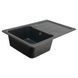 Мийка для кухні гранітна прямокутна PLATINUM 7850 VERONA 780x500x180мм без сифону чорна PLS-A27553 4 з 5