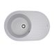 Мийка для кухні гранітна овальна PLATINUM 7750 LIRA 770x500x200мм без сифону біла PLS-A25080 1 з 5