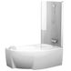 Шторка скляна для ванної розпашна 150x100см RAVAK ROSA CVSK1 R скло прозоре 6мм профіль білий 7QRS0100Y1 1 з 5