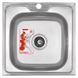 Мийка для кухні із нержавіючої сталі квадратна накладна ZERIX Z5050-08-180MD 500x500x180мм мікротекстура 0.8мм із сифоном ZS0583 1 з 3
