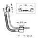 Сифон для ванної TRES впуск 70мм Click-Clack гофрований випуск сатин 03453430AC 2 з 2