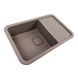 Мийка для кухні гранітна прямокутна PLATINUM 7850 CUBE 775x505x180мм без сифону коричнева PLS-A38112 2 з 7