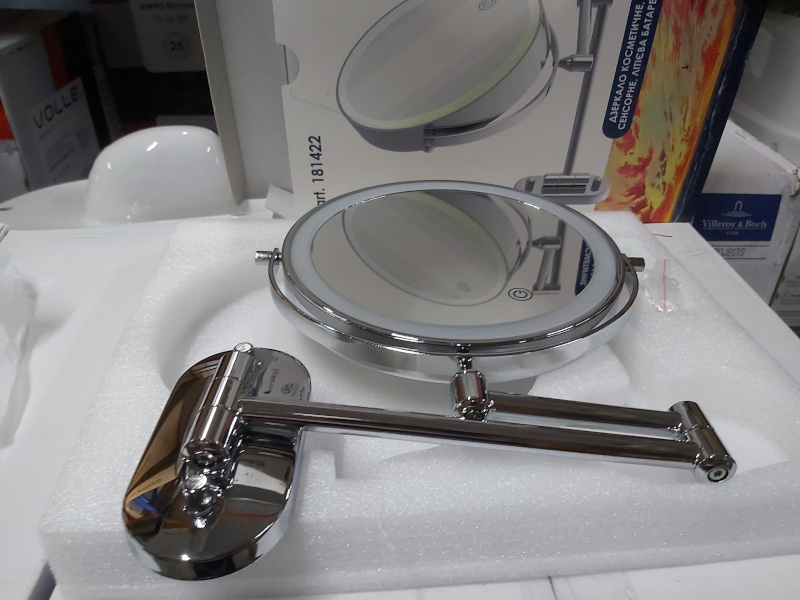 Косметичне дзеркало для ванної IMPRESE хром метал 181422