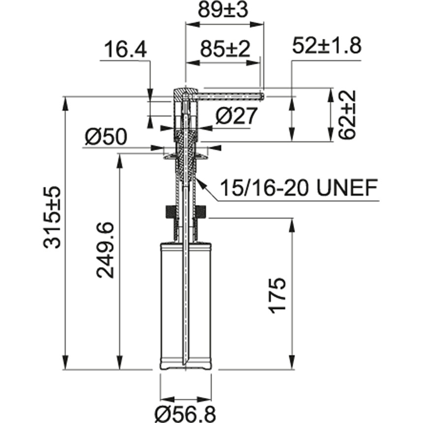 Дозатор врезной для кухонной мойки FRANKE Comfort на 350мл металлический бежевый 119.0578.747