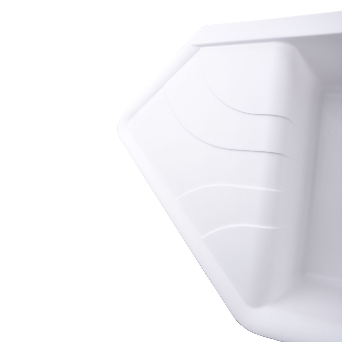 Мийка на кухню гранітна кутова GLOBUS LUX GARDA А0007 1000x500мм біла на півтори чаші без сифону 000008750