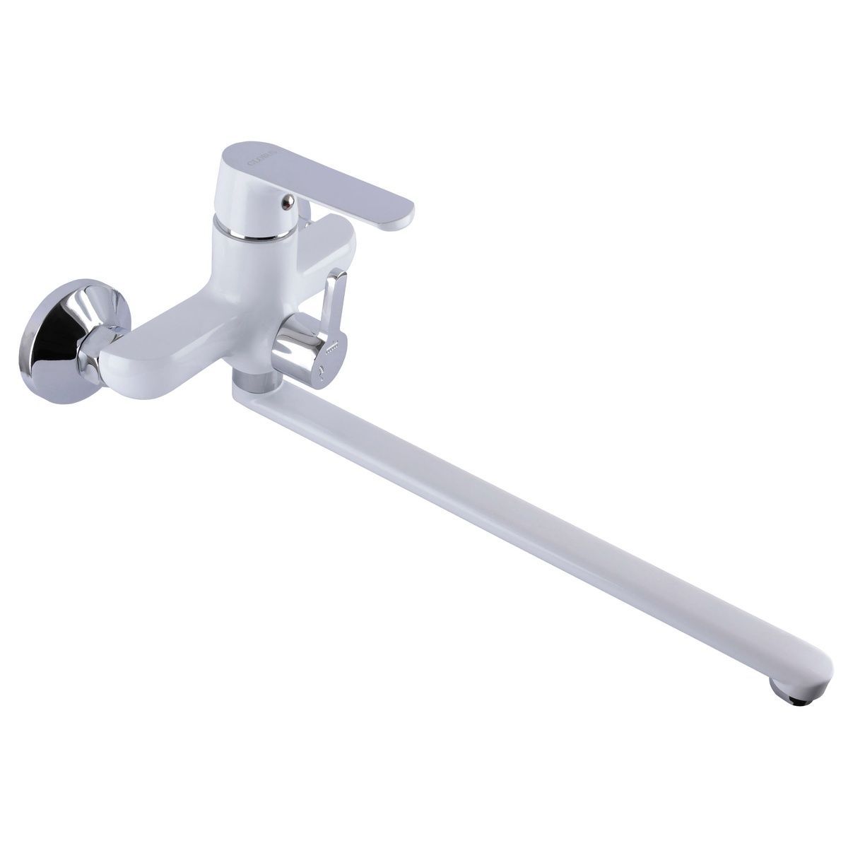 Змішувач для ванної однозахватний із довгим виливом GLOBUS LUX Laguna GLA-0208-7-WHITE білий латунь 000022568