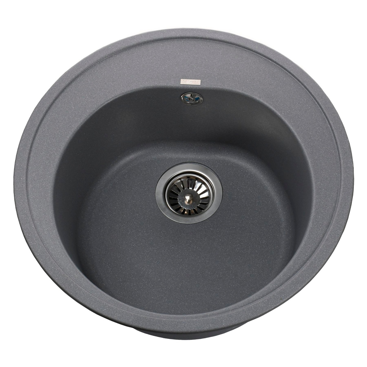 Кухонна мийка композитна кругла GLOBUS LUX MARTIN 510мм x 510мм сірий без сифону 000021072