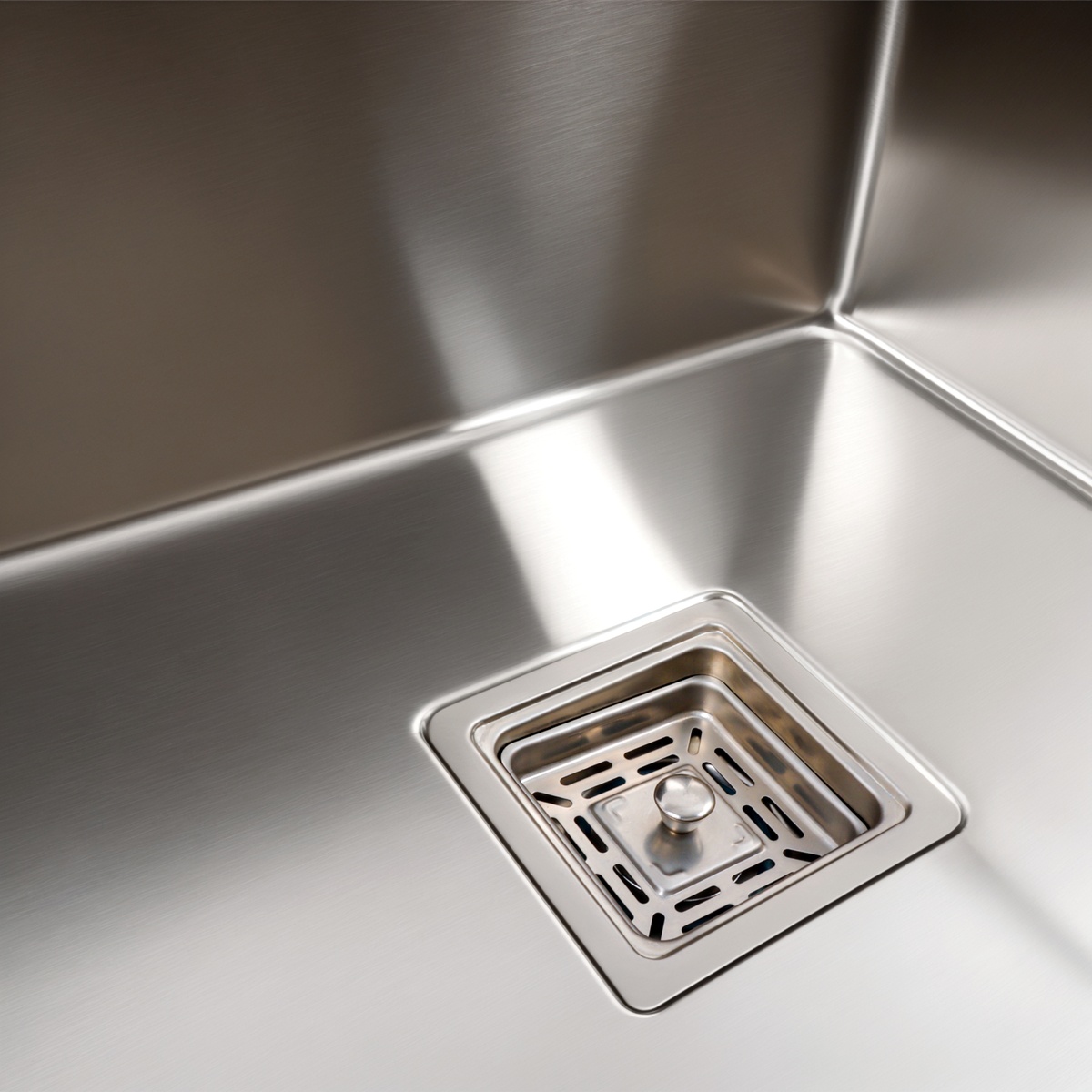 Мийка для кухні із нержавіючої сталі квадратна PLATINUM Handmade 500x500x230мм матова 1мм із сифоном PLS-A40745