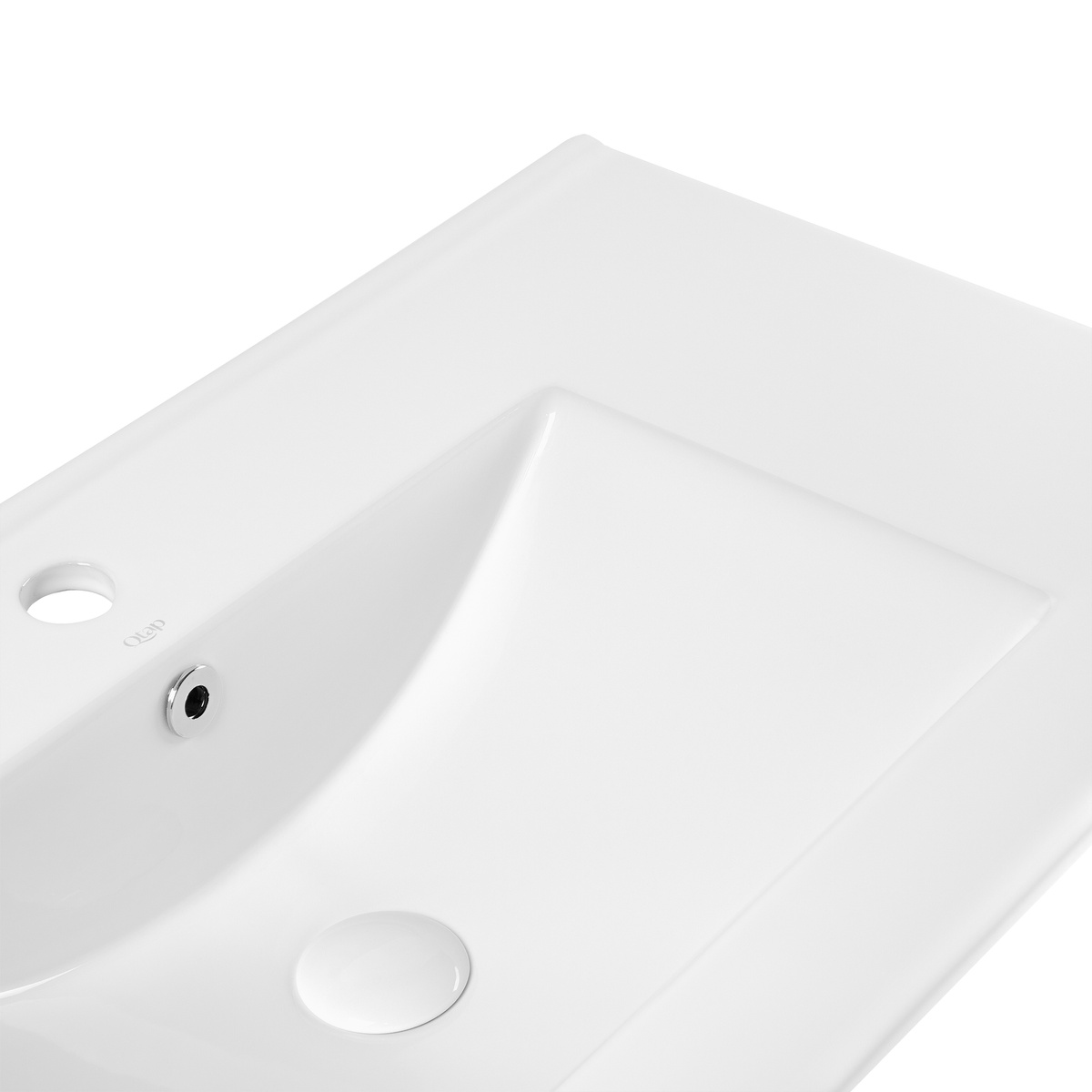 Тумбочка с умывальником в ванную Q-TAP Virgo 81x59.5x47см подвесная белый QT1872TPА8013080CWWO