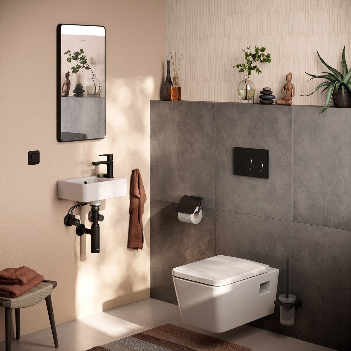 Сиденье для унитаза HANSGROHE EluPura Original Q с микролифтом дюропласт 365x440мм быстросъемное 160мм между креплениями белое 60150450