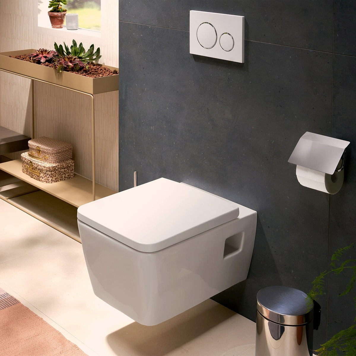 Сиденье для унитаза HANSGROHE EluPura Original Q с микролифтом дюропласт 365x440мм быстросъемное 160мм между креплениями белое 60150450