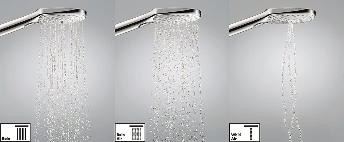 Душовий набір HANSGROHE Raindance Select Unica`S Puro EcoSmart 26633000 із ручною лійкою, шлангом та стійкою 1008мм хром