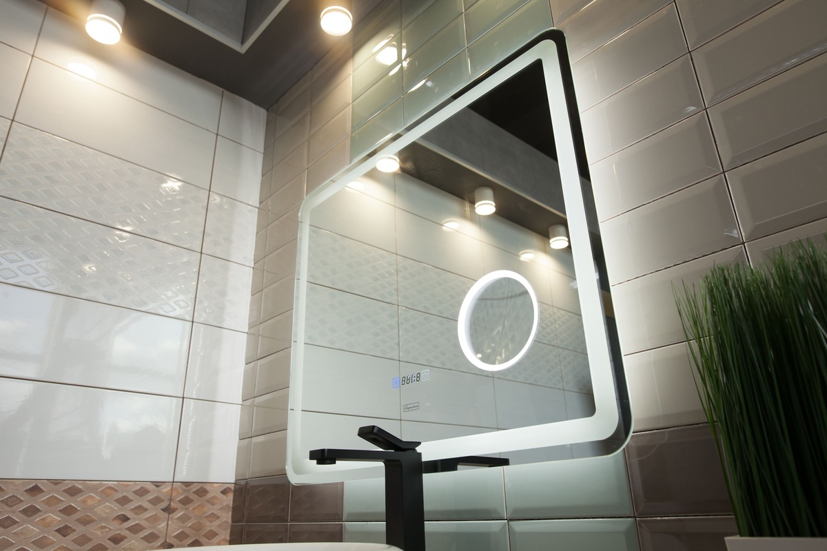 Зеркало в ванную ASIGNATURA Intense 70x80см c подсветкой сенсорное включение антизапотевание прямоугольное 65421800