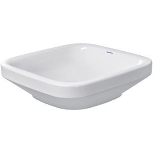 Умивальник накладний DURAVIT DuraStyle 430x430x120мм квадратний білий 0349430000