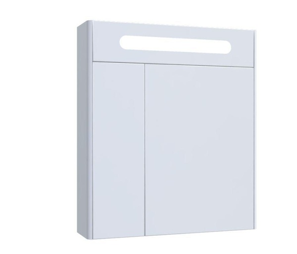 Шкафчик подвесной с зеркалом в ванную AQUARIUS POLA 70x80x17.5см c подсветкой белый AQ-U1112482555