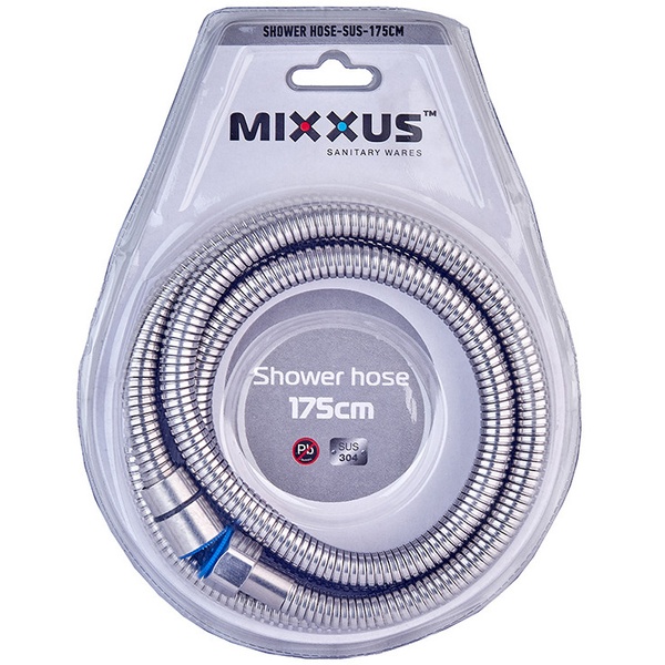 Шланг для душа MIXXUS Shower hose 1750мм из нержавеющей стали хром MI6054