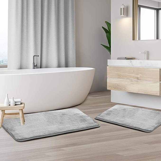 Набор ковриков для ванной AQUARIUS AQ-U1635405311 800x500мм серый