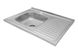 Мийка для кухні із нержавіючої сталі прямокутна накладна KRONER KRP 800x600x160мм матова 0.6мм із сифоном CV022825 4 з 5