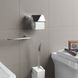 Держатель для туалетной бумаги с крышкой SONIA S2 156139 прямоугольный металлический хром 3 из 3