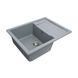Мийка для кухні гранітна прямокутна PLATINUM 6550 INTENSO 650x500x205мм без сифону сіра PLS-A25110 3 з 5