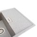 Мийка для кухні гранітна прямокутна PLATINUM 8650 DIAMOND 860x500x190мм без сифону сіра PLS-A39170 3 з 7