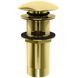 Донний клапан натискний для раковини KOHLMAN 66мм із переливом латунь 1 1/4" матований золотий EGDB 1 з 2