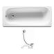 Ванна чугунная металлическая прямоугольная ROCA CONTINENTAL 170см x 70см оборачиваемая + VIEGA SIMPLEX сифон для ванны автомат A21291100R+285357 1 из 5