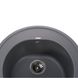 Кухонна мийка композитна кругла GLOBUS LUX MARTIN 510мм x 510мм сірий без сифону 000021072 4 з 4