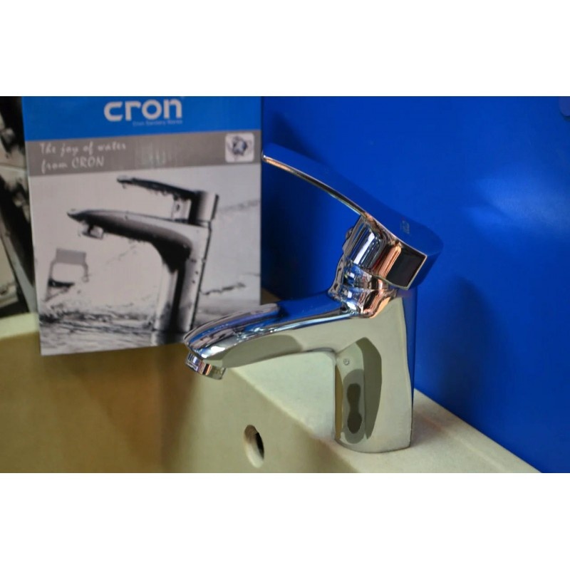 Змішувач для умивальника однозахватний CRON FOCUS 001 хром силумін CR0013