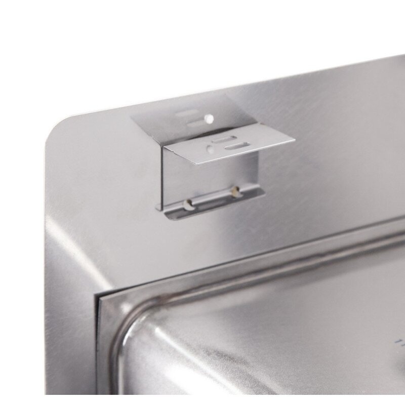 Мийка на кухню із нержавіючої сталі прямокутна APELL 561мм x 510мм матова 1мм із сифоном LNP50FBC