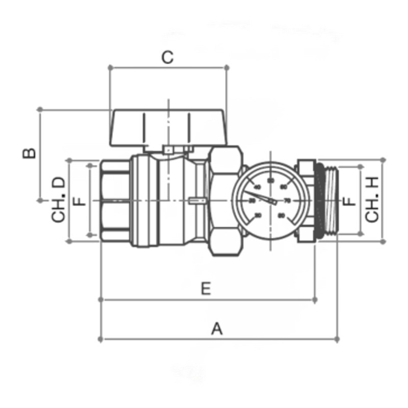 Кран радиаторный LUXOR VC471/A прямой 1" 68559800B