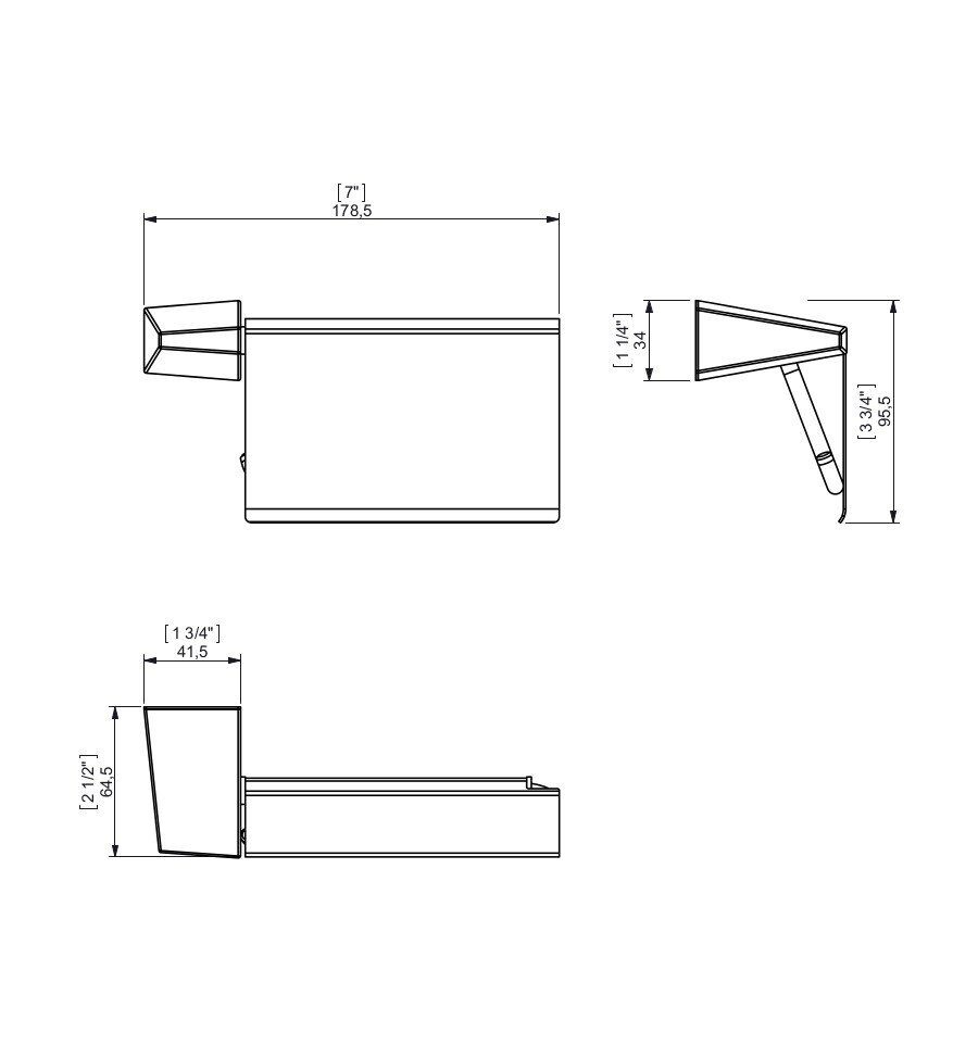 Держатель для туалетной бумаги с крышкой SONIA S2 156139 прямоугольный металлический хром