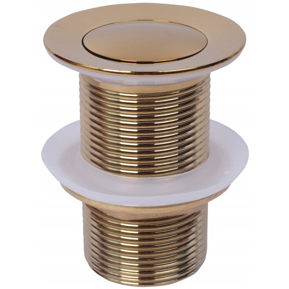 Донний клапан натискний для раковини MEXEN без переливу латунь 1 1/4" глянцевий золотий MEX-79915-50