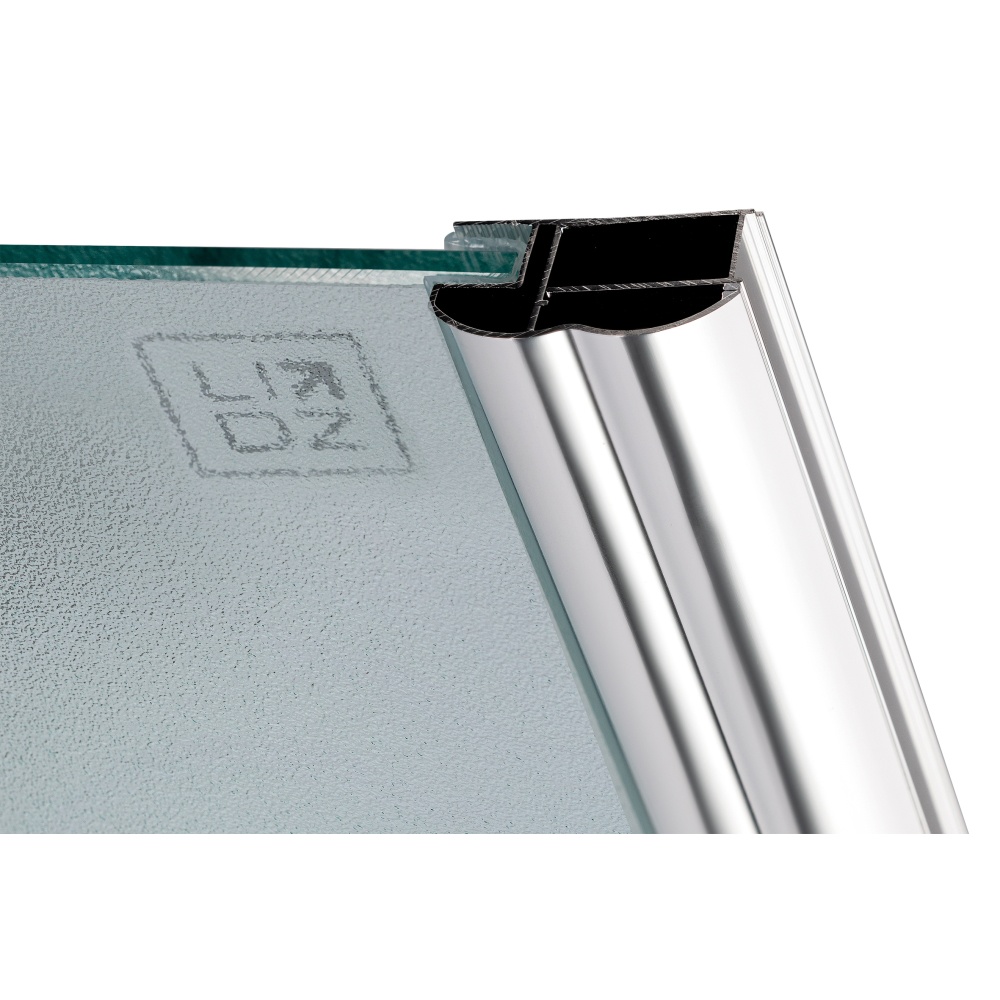 Шторка стеклянная для ванны двухсекционная распашная 142x119.5см LIDZ Brama стекло матовое 6мм профиль хром LBSS120140RCRMFR