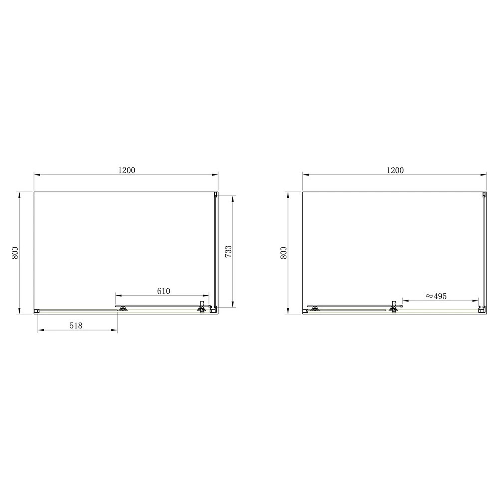Кабина для душа прямоугольная угловая без поддона PRIMERA Frame 80x120x190см прозрачное стекло 6мм профиль хром SHRC55126