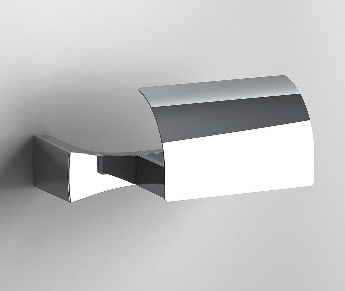 Держатель для туалетной бумаги с крышкой SONIA S7 прямоугольный металлический хром 131853