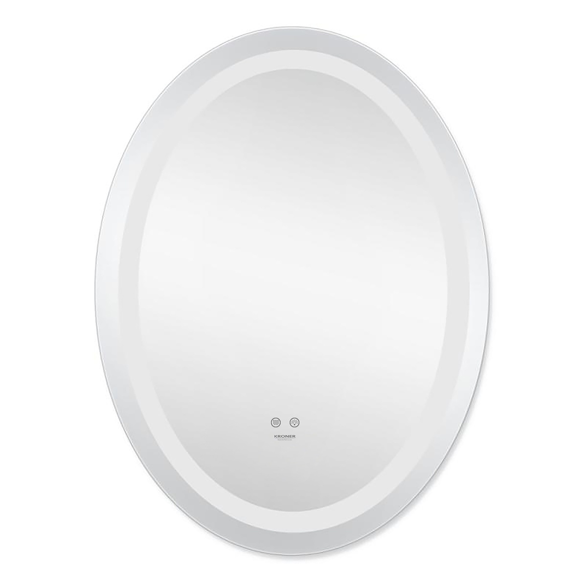 Зеркало в ванную KRONER Spiegel 70x50см c подсветкой сенсорное включение антизапотевание овальное CV030040