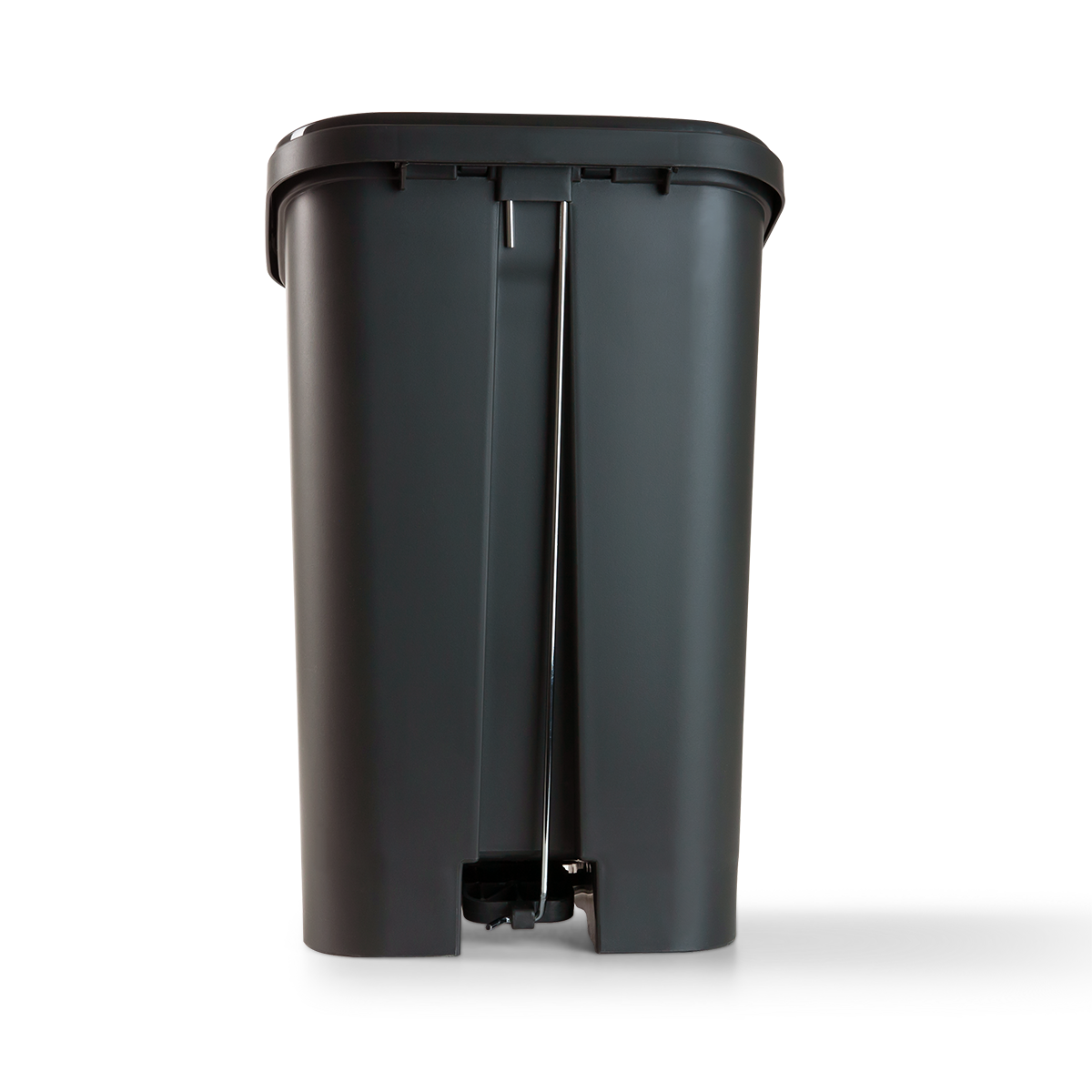 Ведро для мусора на 12л прямоугольное MVM с крышкой и педалью 425x218x265мм пластиковое черное BIN-13 12L ANTHRACITE