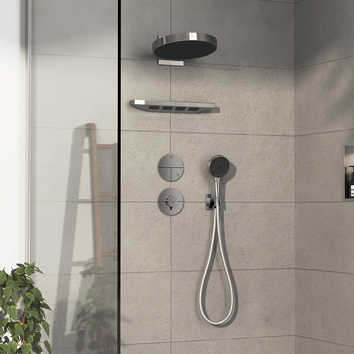 Переключатель потока HANSGROHE ShowerSelect Comfort S скрытого монтажа латунный хром 15558000